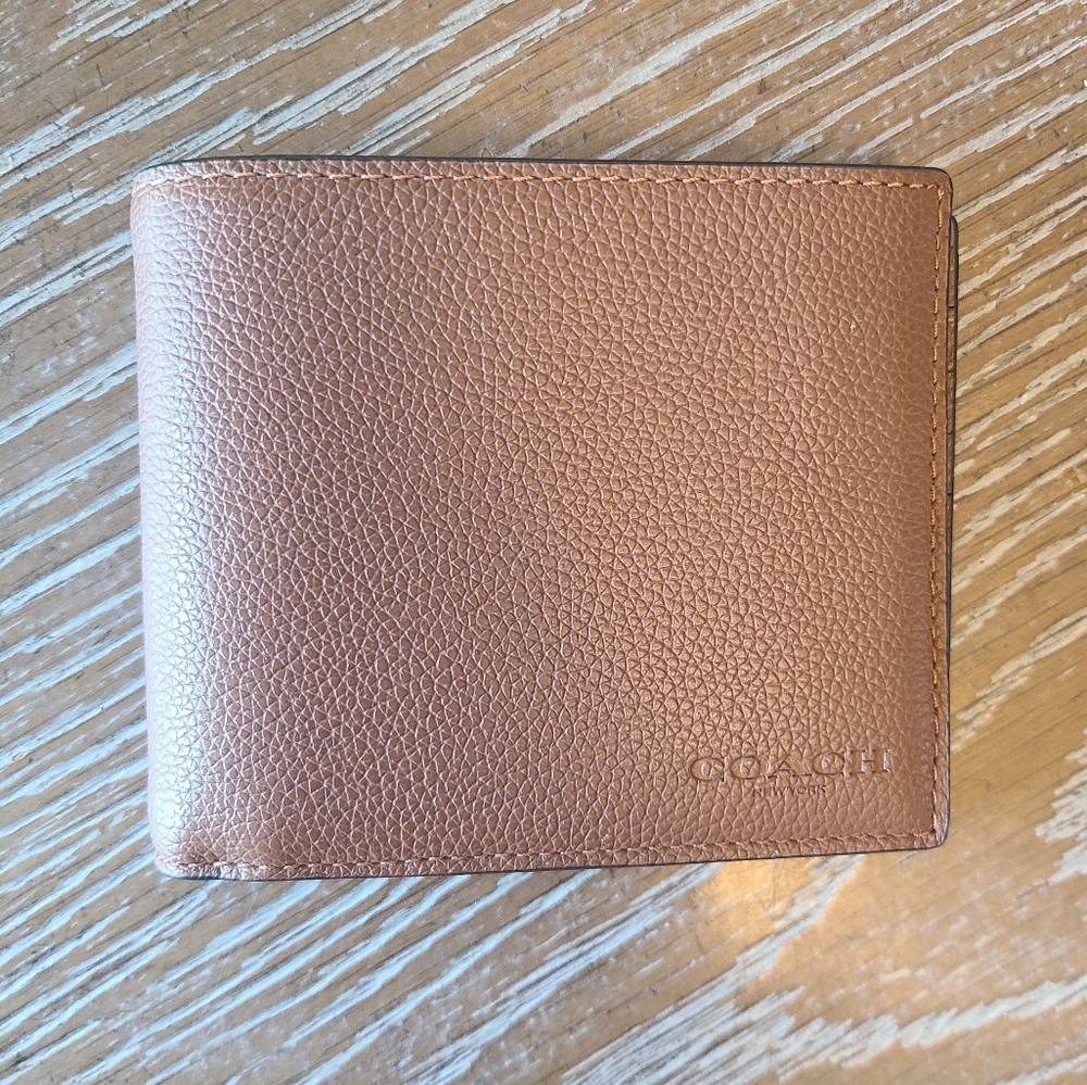 COACH Mens 3-in-1 Leather Wallet & Card Case NWOT